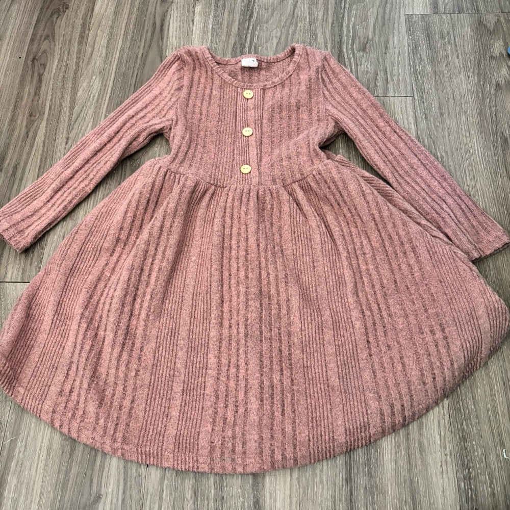 Cozy Pink Kids Dress